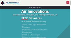 Desktop Screenshot of airinnovationsllc.com